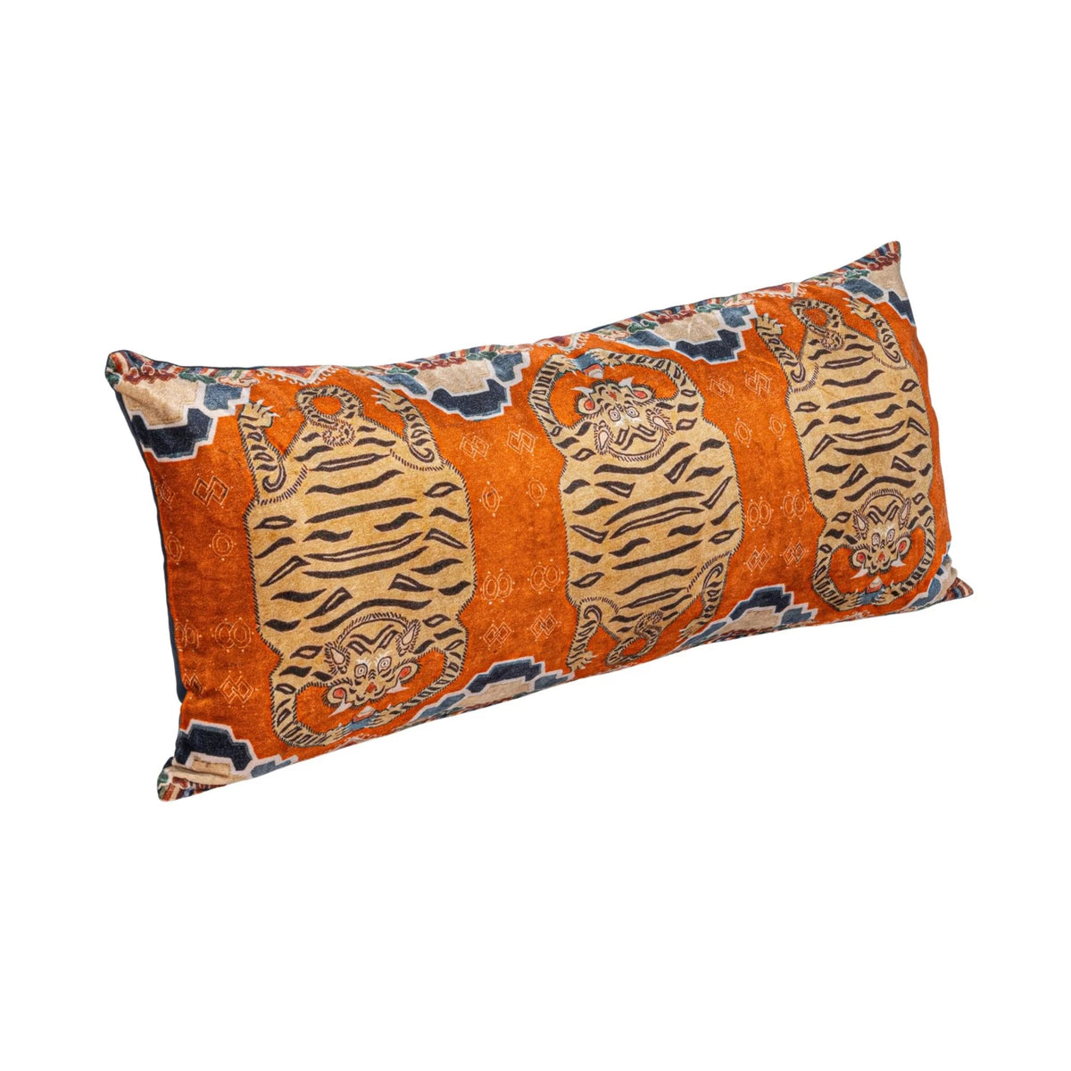 Design Shop 32"L x 14"H Cotton Velvet Printed Lumbar Pillow