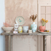 Design Shop Embossed Terra-cotta Footed Planter (Holds 8-1/2" Pot) (Each One Will Vary)