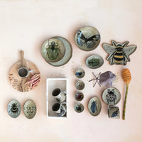 Design Shop 18 oz. Stoneware Mug w/ Insect/Bird, Set of 4.