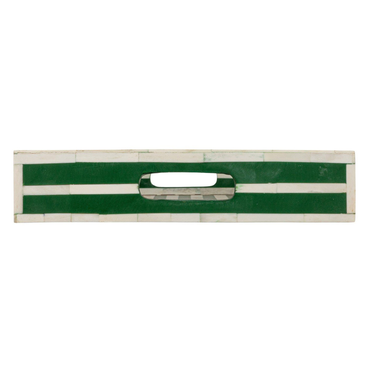 Design Shop Decorative Inlayed Bone & Resin Tray w/ Handles