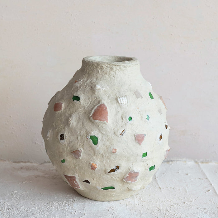 Design Shop Decorative Handmade Paper Mache Vase (Each One Will Vary)