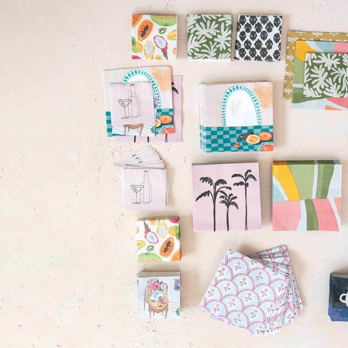 Design Shop Paper Napkins w/ Abstract Design