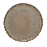 Design Shop Stoneware Plate, Reactive Crackle Glaze