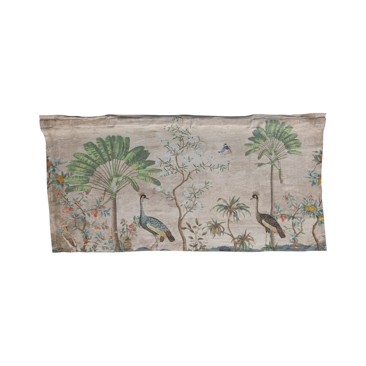 Design Shop Linen Printed Wall Hanging w/ Folding Wood Rod, KD