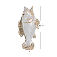 Design Shop Vine Reproduction Stoneware Fish Shaped Wall Vase (each One Will Vary)