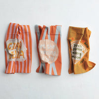 Design Shop Cotton & Linen Printed Tea Towel w/ Pattern & Saying, Set of 3