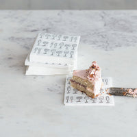 Design Shop Paper Cocktail Napkins w/ Wine Art