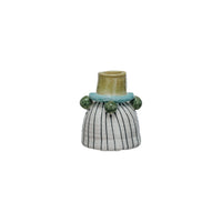 Design Shop Hand-Painted Stoneware Taper Holder