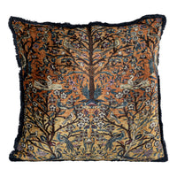 Design Shop 20" Square Cotton Blend Velvet Printed Pillow w/ Vintage Carpet Pattern