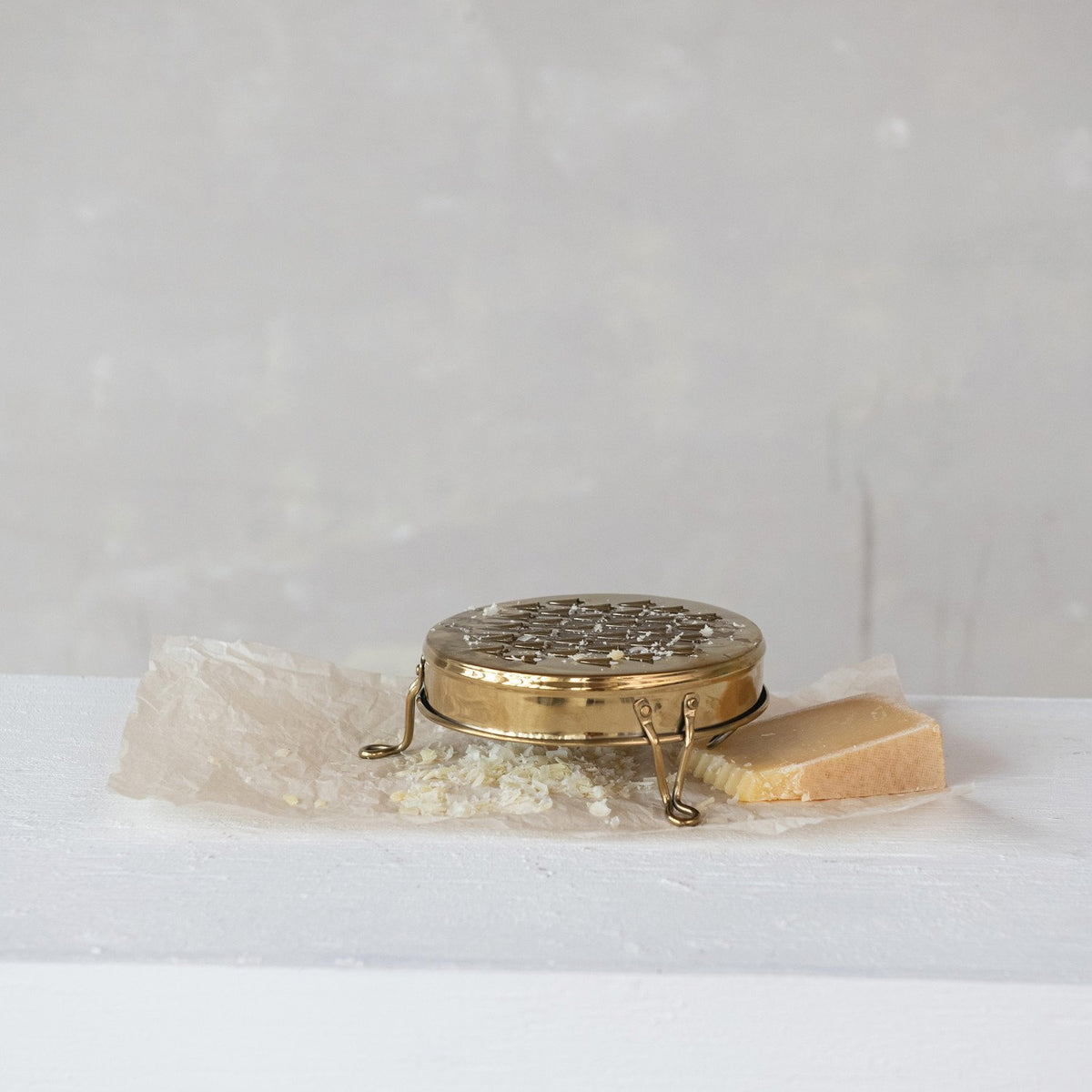 Design Shop Stainless Steel Footed Grater, Gold Finish