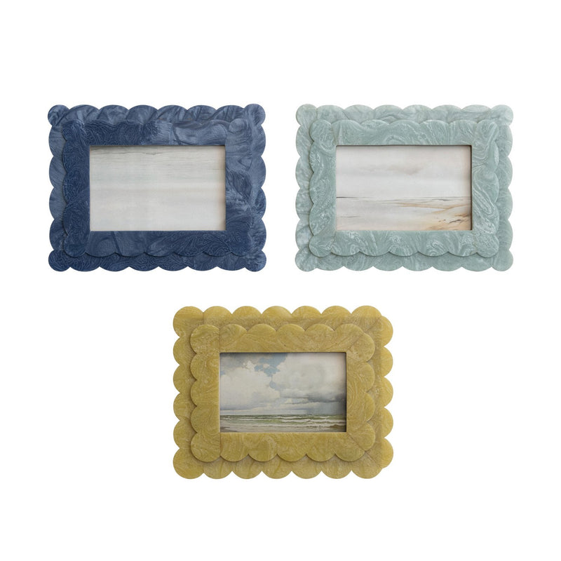 Design Shop 2-Layer Scalloped Photo Frame, Set of 3 (4" x 6" Photo)