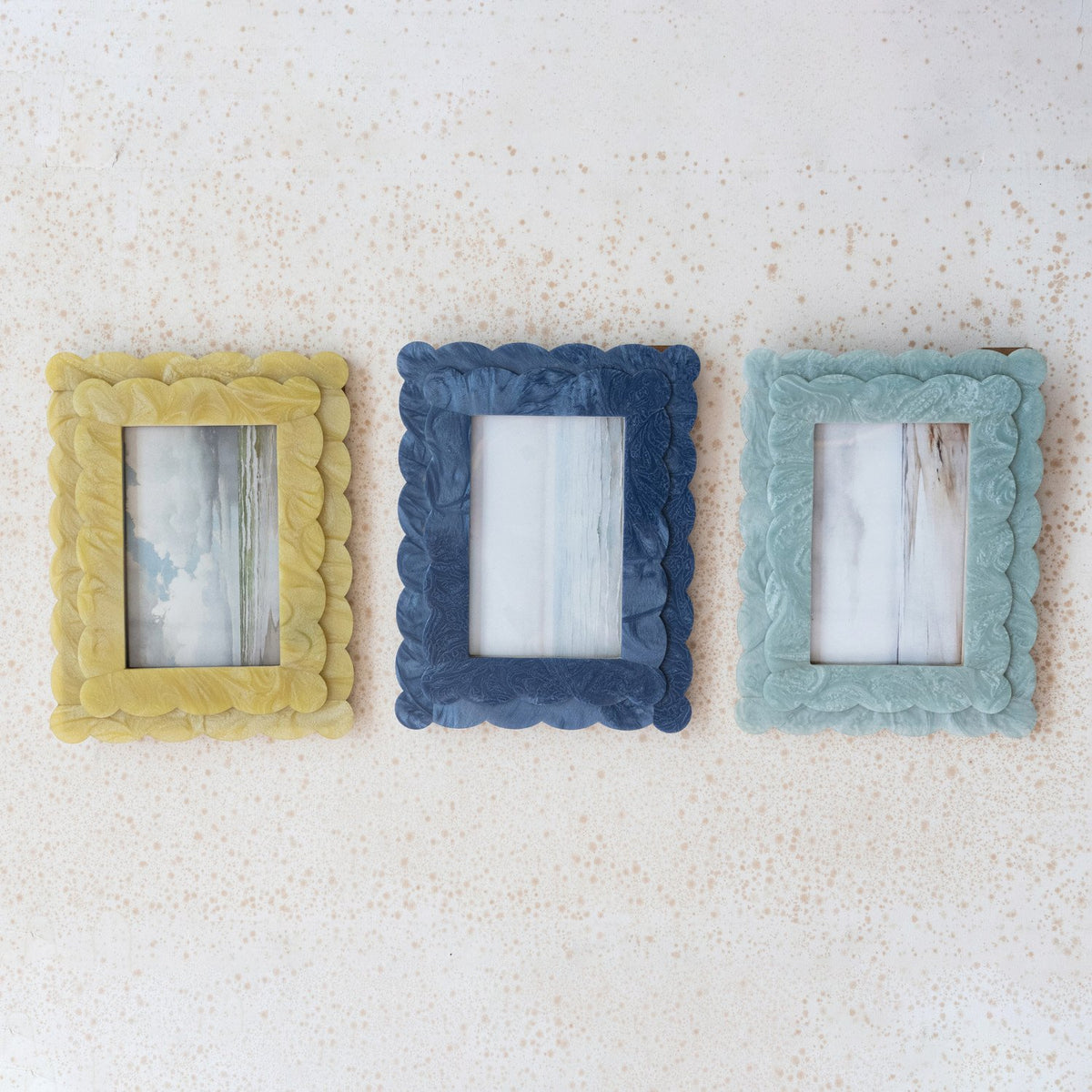 Design Shop 2-Layer Scalloped Photo Frame, Set of 3 (4" x 6" Photo)