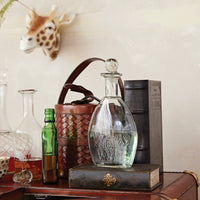 Design Shop 1 Quart Etched Glass Decanter with Zebras & Glass Stopper