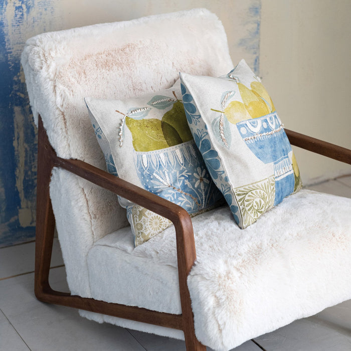 Design Shop 18" Square Cotton & Linen Printed Pillow, Set of 2