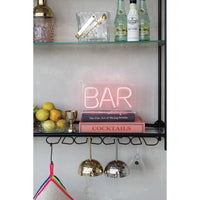 Design Shop Plastic LED Neon Light with USB Cord "BAR", Red
