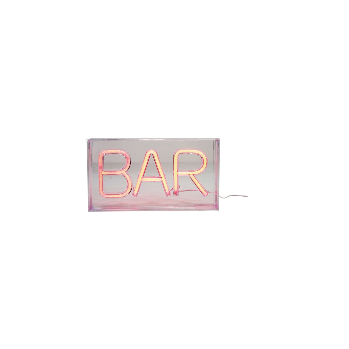 Design Shop Plastic LED Neon Light with USB Cord "BAR", Red