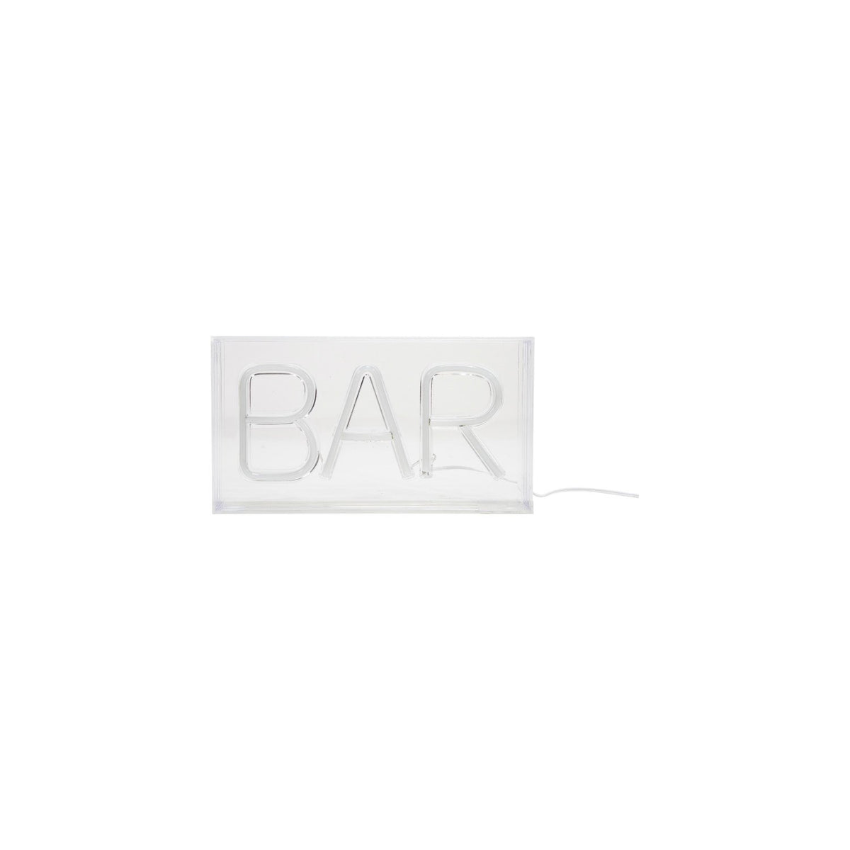 Design Shop Plastic LED Neon Light with USB Cord "BAR", Red