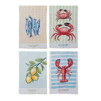 Design Shop Printed Recycled Microfiber Tea Towel, Set of 4