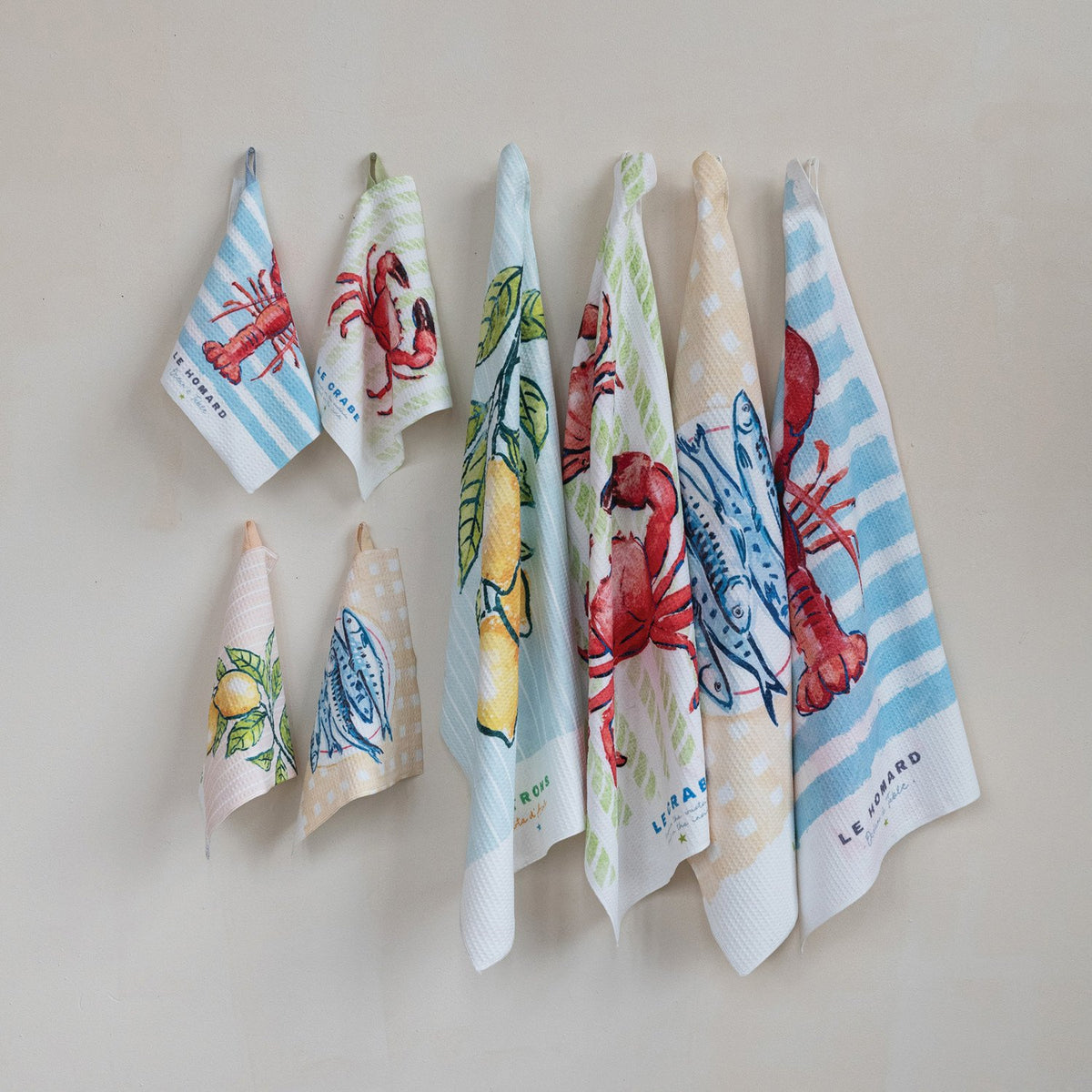 Design Shop Printed Recycled Microfiber Tea Towel, Set of 4
