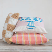 Design Shop 20" Square Woven Recycled Cotton Pillow Plaid