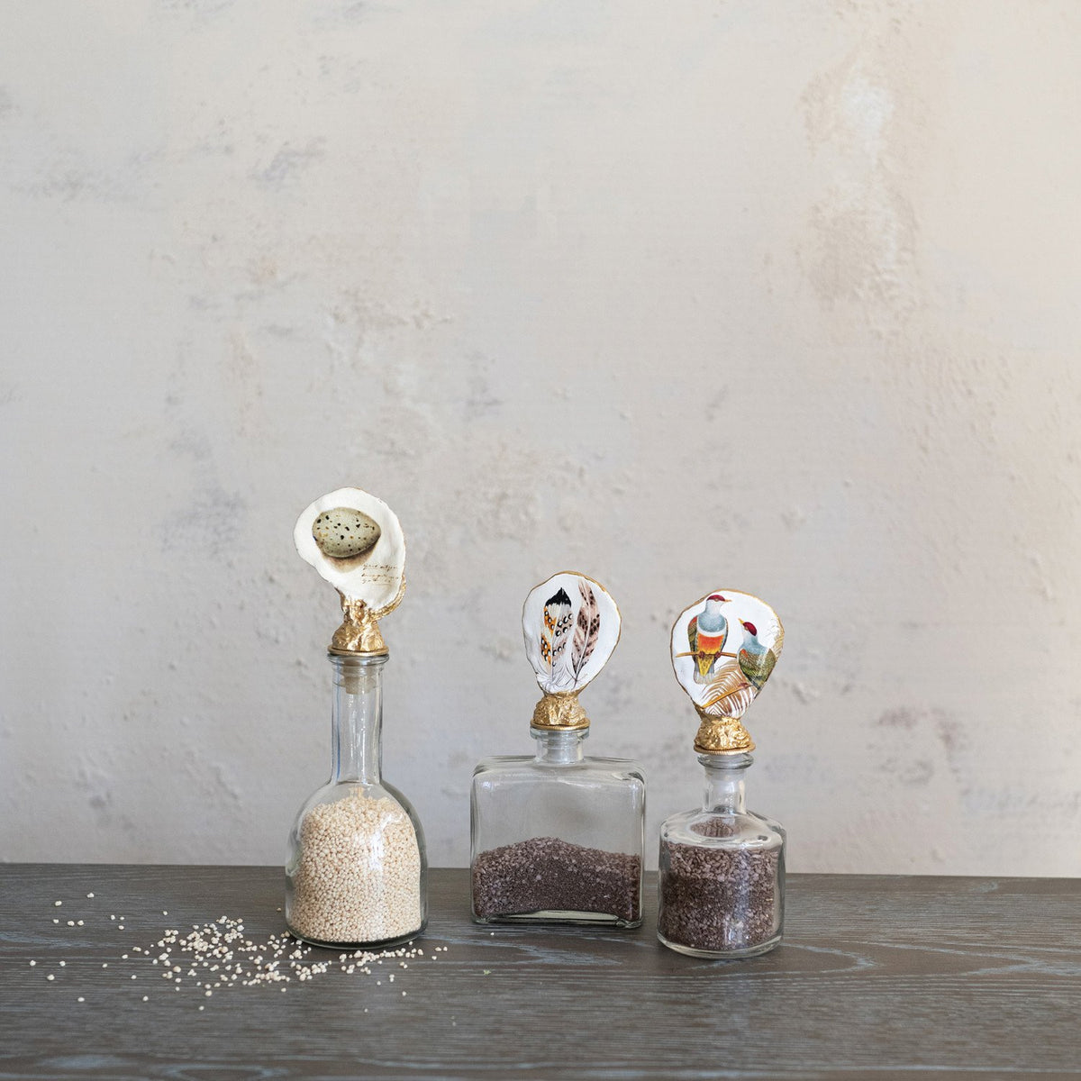 Design Shop Decorative Glass Bottle with Stopper & Vintage Reproductio ...