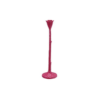 Design Shop Cast Iron Flower Shaped Taper Holder, Fuchsia Color