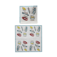 Design Shop Paper Cocktail Napkins with Seafood Accoutrements