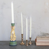 Design Shop Resin Cheetah/Palm Leaf Taper Holder