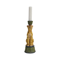 Design Shop Resin Cheetah/Palm Leaf Taper Holder