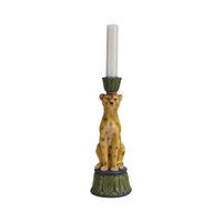 Design Shop Resin Cheetah/Palm Leaf Taper Holder