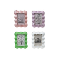 Design Shop Resin Wavy Photo Frame, Set of 4 - 4" x 6" Photo