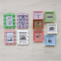 Design Shop Resin Wavy Photo Frame, Set of 4 - 4" x 6" Photo