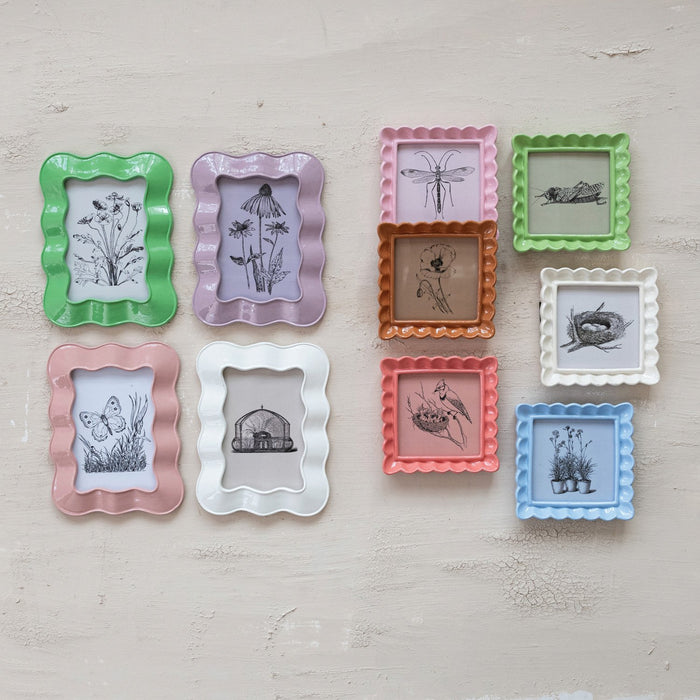 Design Shop Resin Wavy Photo Frame, Set of 4 - 4" x 6" Photo