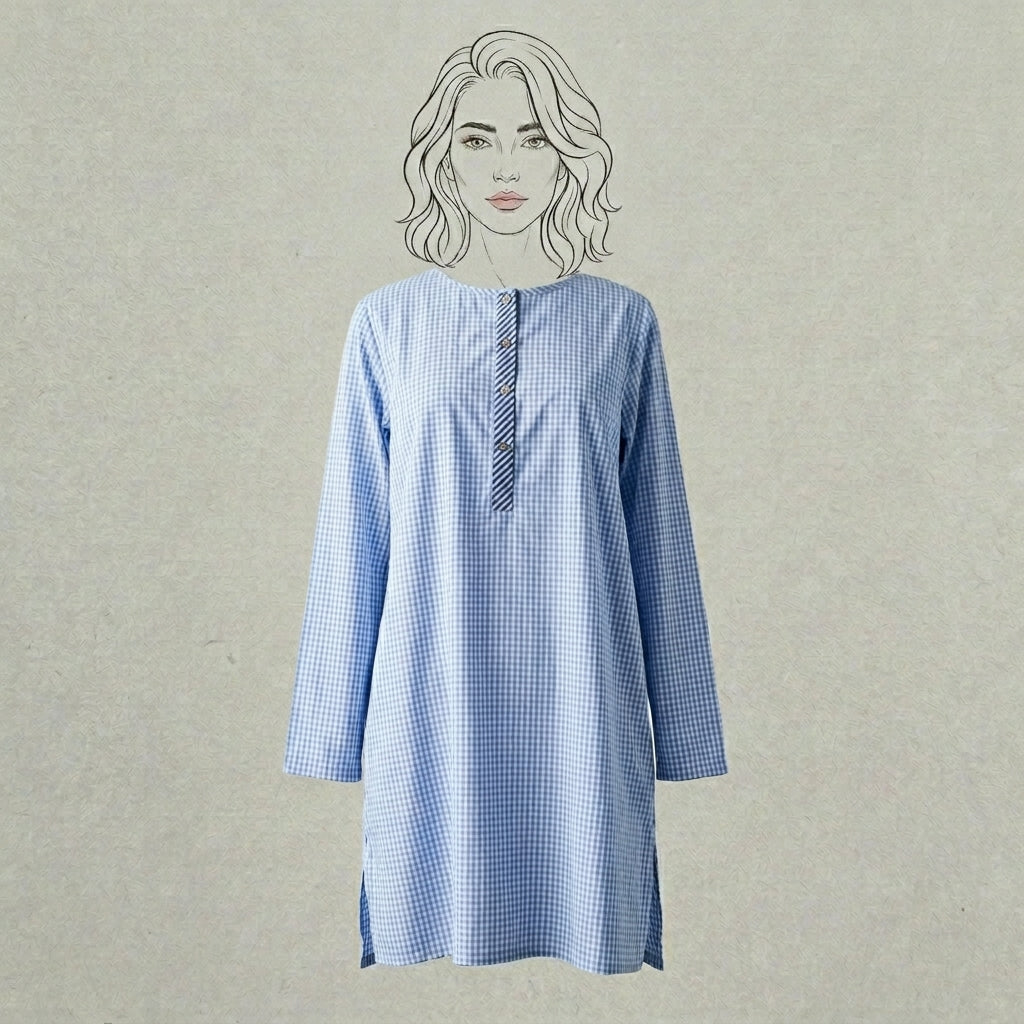 Design Shop Cotton Woven Gingham Nellie Shirt, Medium