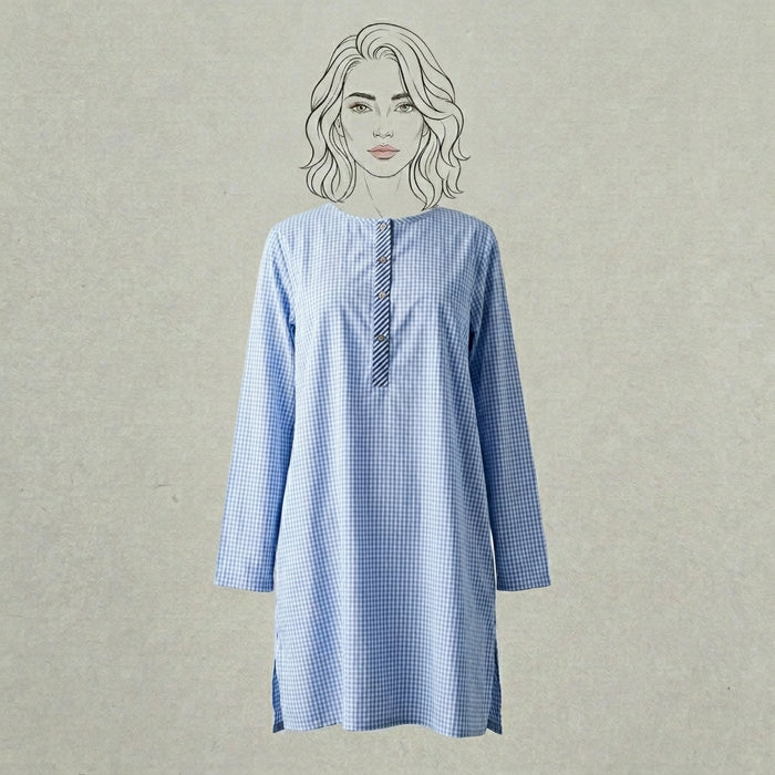 Design Shop Cotton Woven Gingham Nellie Shirt, Medium