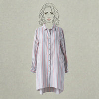 Design Shop Double Cloth Bianca Tunic, Multi-Stripe, Large