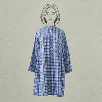 Design Shop Cotton Madras Plaid Tunic, Extra Large