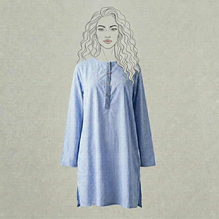 Design Shop Cotton Woven Gingham Nellie Shirt, Small