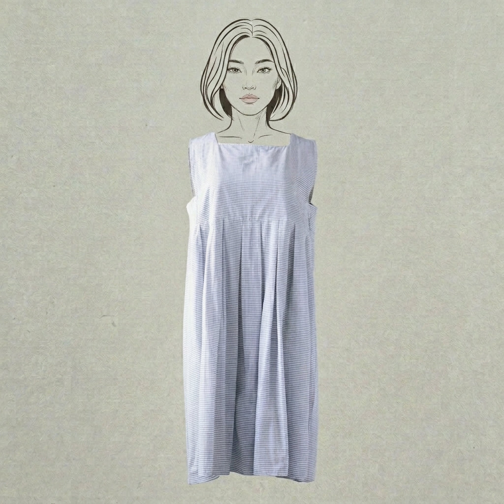 Design Shop Cotton Ticking Sarah Dress, Medium