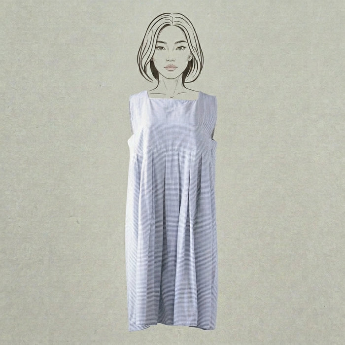 Design Shop Cotton Ticking Sarah Dress, Medium