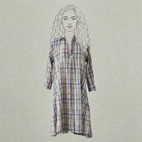 Design Shop Cotton Kayla Tunic, Multi-Plaid, Extra Large