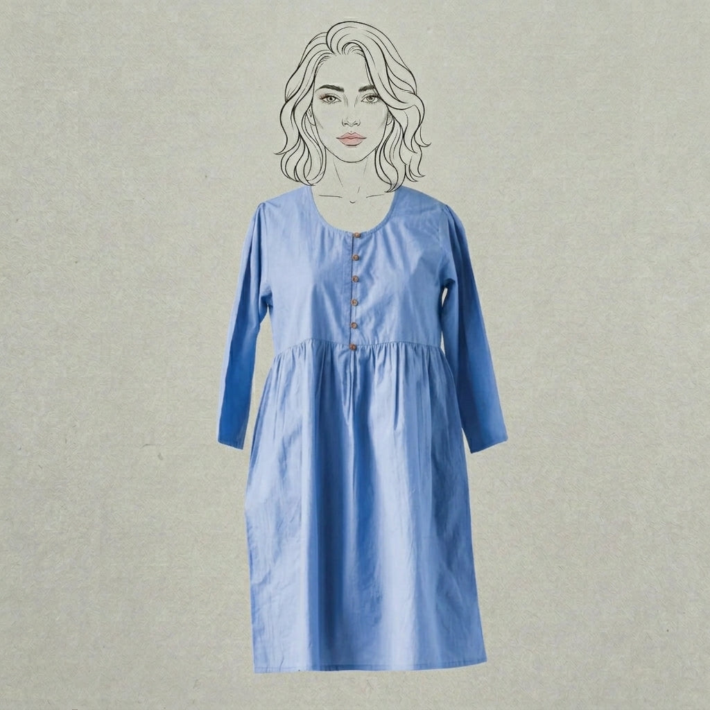 Design Shop Cotton Chambray Jess Dress, Extra Small