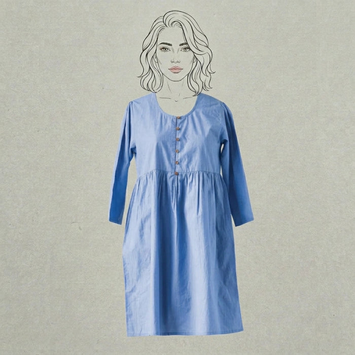Design Shop Cotton Chambray Jess Dress, Extra Small