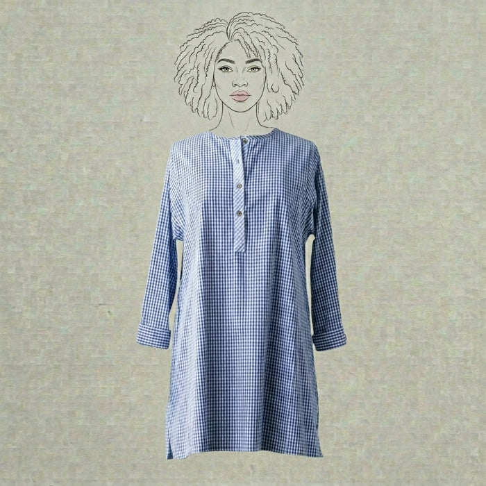 Design Shop Cotton Woven Gingham Nellie Shirt, Large