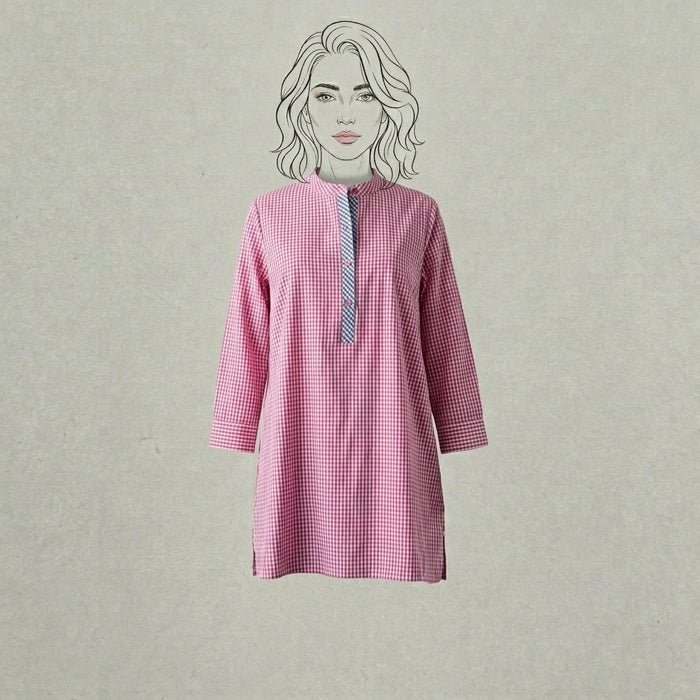 Design Shop Cotton Woven Gingham Nellie Shirt, Extra Large