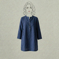 Design Shop Cotton Linen Nora Tunic, Medium