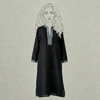 Design Shop Linen Palm Caftan, Large