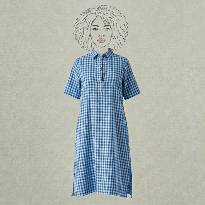 Design Shop Cotton Seer Sucker Veronica Dress, Small