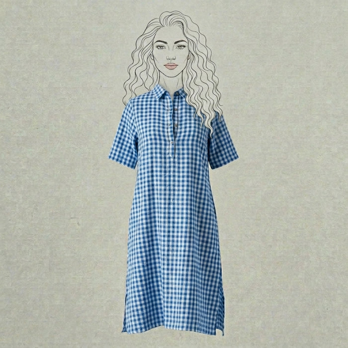Design Shop Cotton Seer Sucker Veronica Dress, Medium