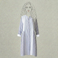 Design Shop Double Cloth Cotton Mason Dress, Medium